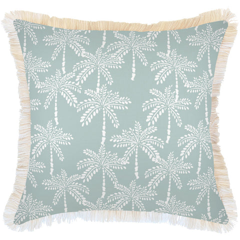 Cushion Cover-Coastal Fringe-Tahiti Seafoam-45cm x 45cm
