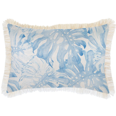 Cushion Cover-Coastal Fringe Deck-Stripe-Beige-45cm x 45cm