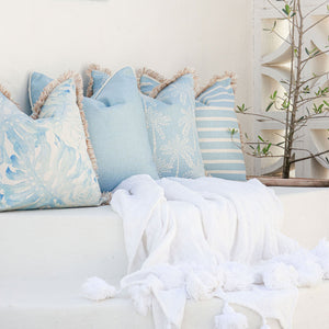 Cushion Cover-Coastal Fringe-Santorini-45cm x 45cm