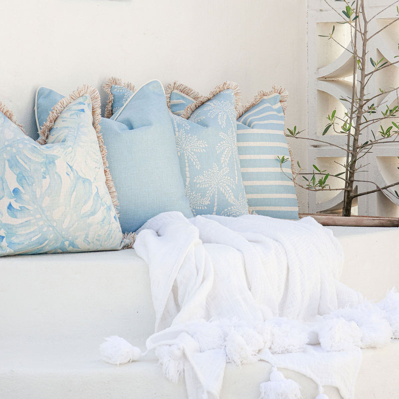 Cushion Cover-Coastal Fringe-Santorini-45cm x 45cm