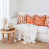 Cushion Cover-Coastal Fringe-Muse Burnt Orange-45cm x 45cm