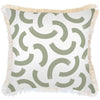 Cushion Cover-Coastal Fringe-Muse Sage-60cm x 60cm