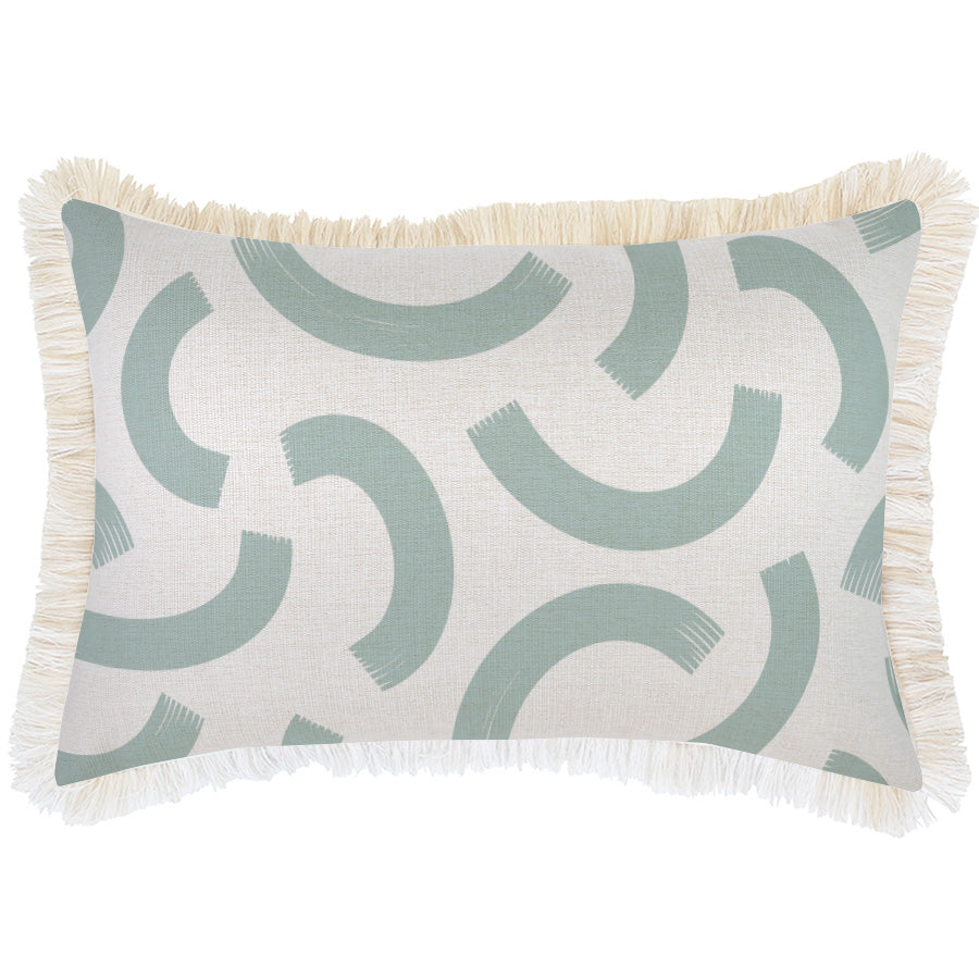Cushion Cover-Coastal Fringe-Muse Seafoam-35cm x 50cm