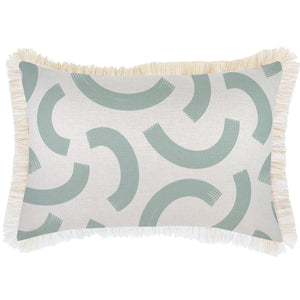 Cushion Cover-Coastal Fringe-Muse Seafoam-35cm x 50cm