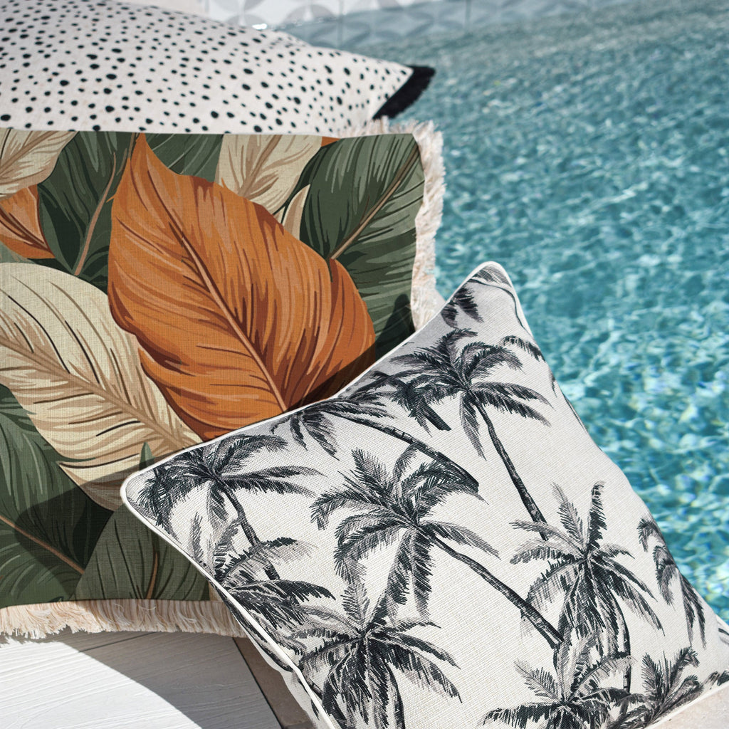 Cushion Cover-Coastal Fringe-Kalo Green-60cm x 60cm
