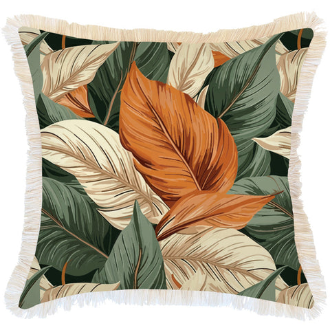 Cushion Cover-Coastal Fringe Natural-Pacifico-35cm x 50cm