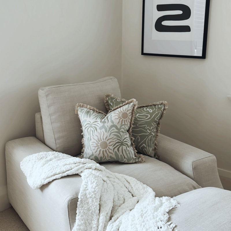 Cushion Cover-Coastal Fringe-Soleil-45cm x 45cm