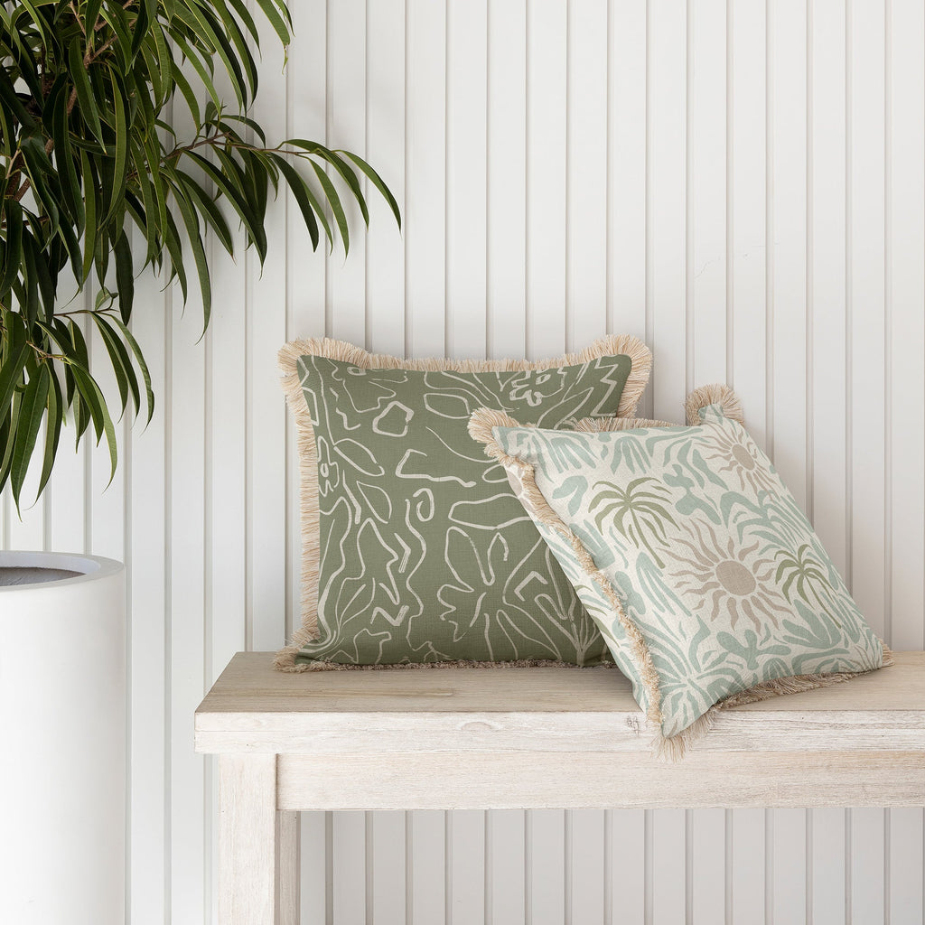 Cushion Cover-Coastal Fringe-Soleil-45cm x 45cm