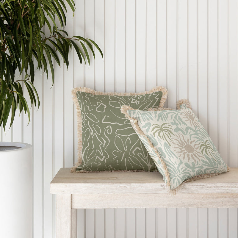Cushion Cover-Coastal Fringe-Soleil-45cm x 45cm
