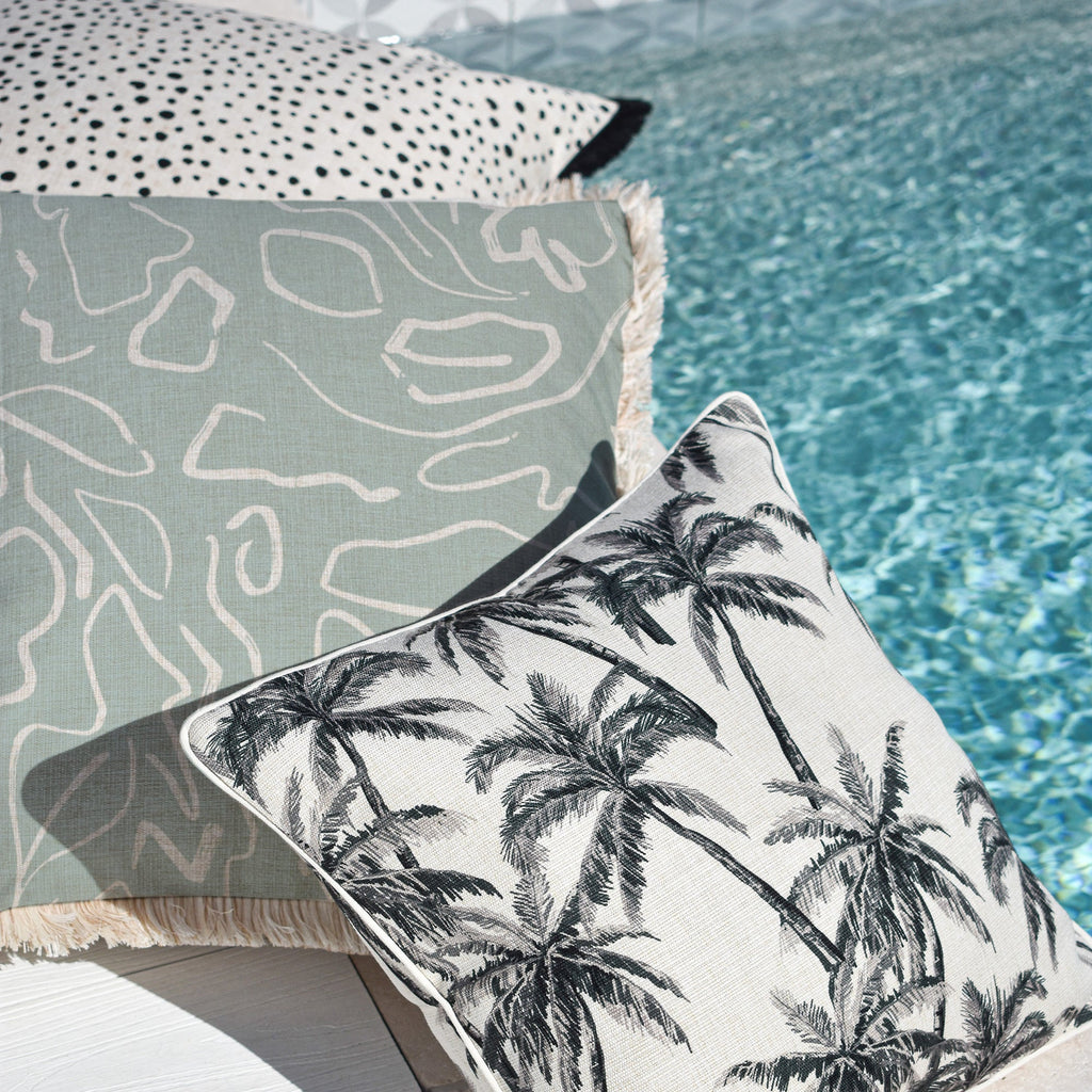 Cushion Cover-Coastal Fringe-Playa Seafoam-45cm x 45cm
