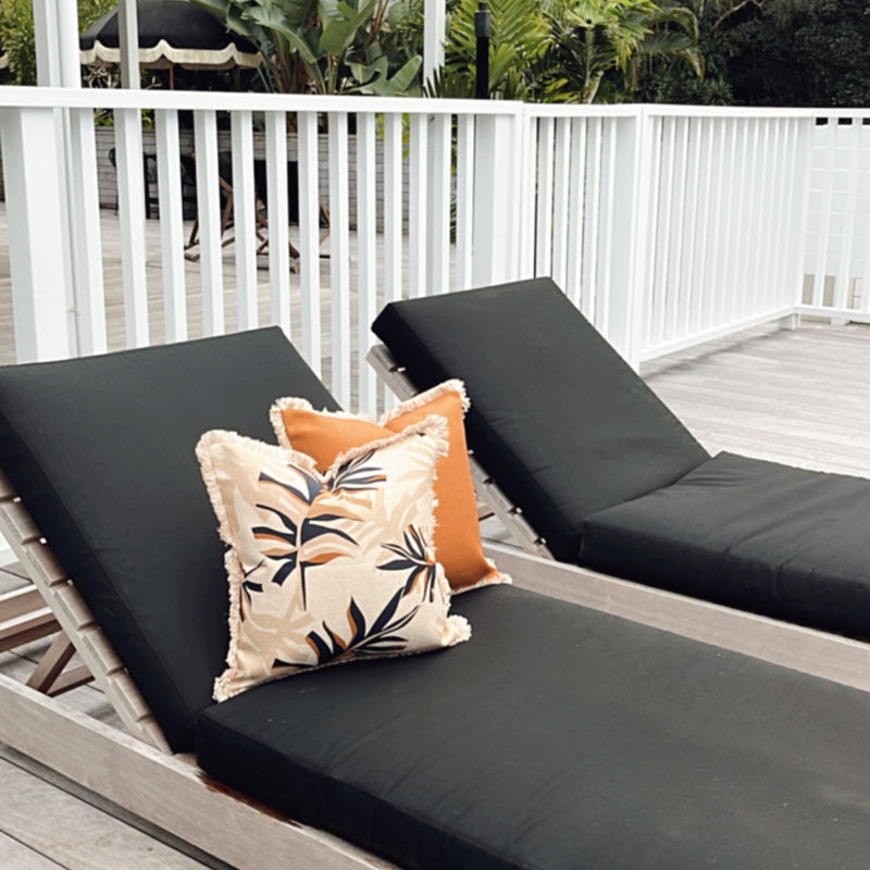 Cushion Cover-Coastal Fringe-Alfresco Beige-45cm x 45cm