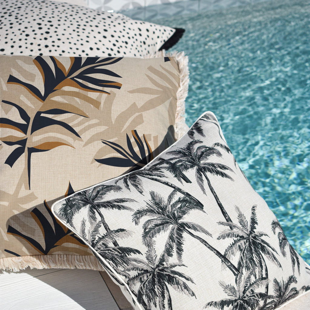 Cushion Cover-Coastal Fringe-Alfresco Beige-60cm x 60cm