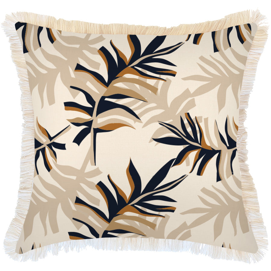 Cushion Cover-Coastal Fringe-Alfresco Beige-60cm x 60cm