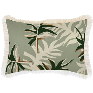 Cushion Cover-Coastal Fringe-Alfresco Sage-35cm x 50cm