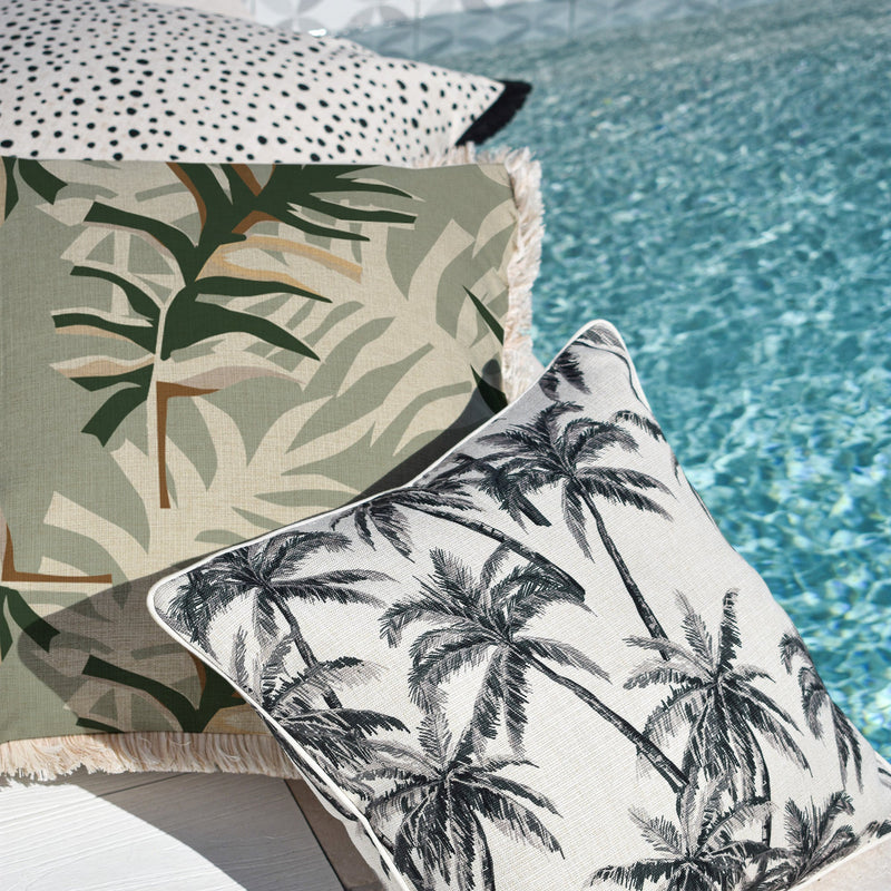 Cushion Cover-Coastal Fringe-Alfresco Sage-60cm x 60cm