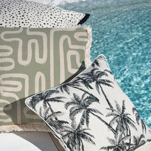 Cushion Cover-Coastal Fringe-Maze Sage-60cm x 60cm