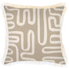 Cushion Cover-Coastal Fringe-Maze Taupe-45cm x 45cm