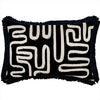 Cushion Cover-Coastal Fringe Black-Maze Black-35cm x 50cm