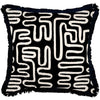 Cushion Cover-Coastal Fringe Black-Maze Black-60cm x 60cm