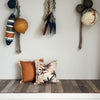 Cushion Cover-Coastal Fringe-Solid Rust-45cm x 45cm