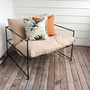 Cushion Cover-Coastal Fringe-Solid Rust-45cm x 45cm