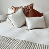 Cushion Cover-Coastal Fringe-Solid Rust-45cm x 45cm