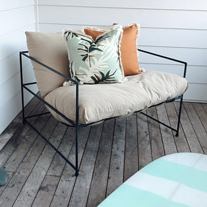 Cushion Cover-Coastal Fringe-Solid Rust-45cm x 45cm