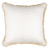 Cushion Cover-Coastal Fringe-Solid White-45cm x 45cm