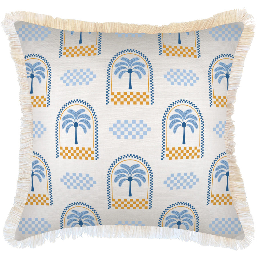 Cushion Cover-Coastal Fringe-Marrakech White-60cm x 60cm
