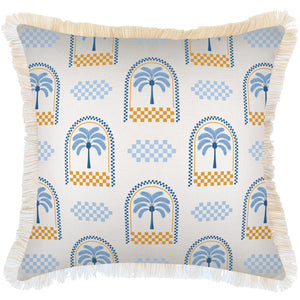 Cushion Cover-Coastal Fringe-Marrakech White-60cm x 60cm