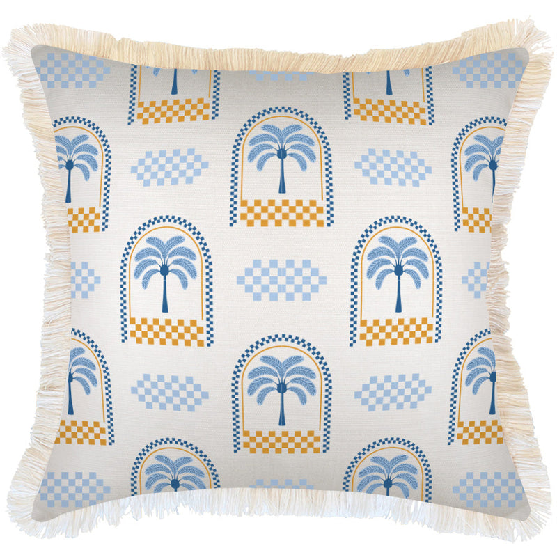 Cushion Cover-Coastal Fringe-Marrakech White-60cm x 60cm