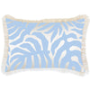 Cushion Cover-Coastal Fringe-Casa Palms Blue White-35cm x 50cm