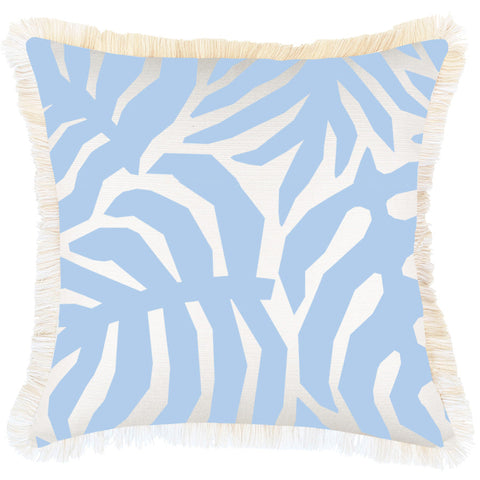Cushion Cover-Coastal Fringe Deck-Stripe-Beige-45cm x 45cm