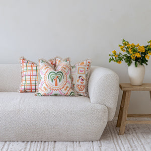 Cushion Cover-Coastal Fringe-Colour Mesh White-45cm x 45cm