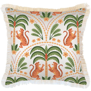 Cushion Cover-Coastal Fringe-Tiger Tree White-60cm x 60cm