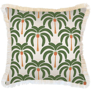 Cushion Cover-Coastal Fringe-Costa Del Sol White-60cm x 60cm