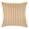 Cushion Cover-Coastal Fringe-Candy Stripe Mustard-45cm x 45cm