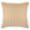 Cushion Cover-Coastal Fringe-Candy Stripe Mustard-60cm x 60cm