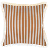 Cushion Cover-Coastal Fringe-Candy Stripe Rust-45cm x 45cm