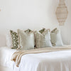 Cushion Cover-Coastal Fringe-Candy Stripe Sage-45cm x 45cm
