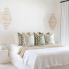 Cushion Cover-Coastal Fringe-Candy Stripe Sage-45cm x 45cm
