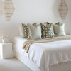 Cushion Cover-Coastal Fringe-Candy Stripe Sage-45cm x 45cm