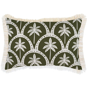 Cushion Cover-Coastal Fringe-Corfu Euclayptus-35cm x 50cm