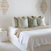 Cushion Cover-Coastal Fringe-Corfu Euclayptus-45cm x 45cm