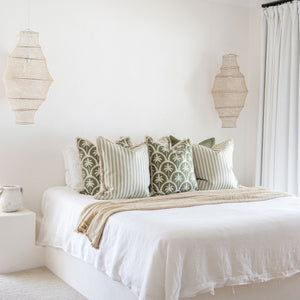 Cushion Cover-Coastal Fringe-Corfu Euclayptus-45cm x 45cm