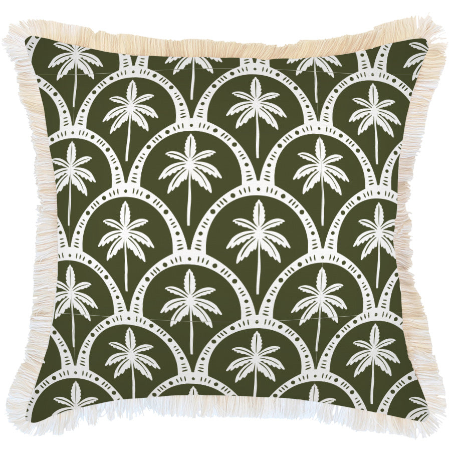 Cushion Cover-Coastal Fringe-Corfu Euclayptus-60cm x 60cm