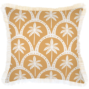 Cushion Cover-Coastal Fringe-Corfu Mustard-45cm x 45cm
