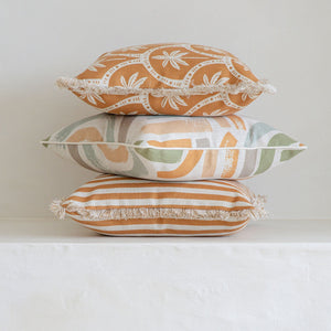 Cushion Cover-Coastal Fringe-Corfu Rust-45cm x 45cm