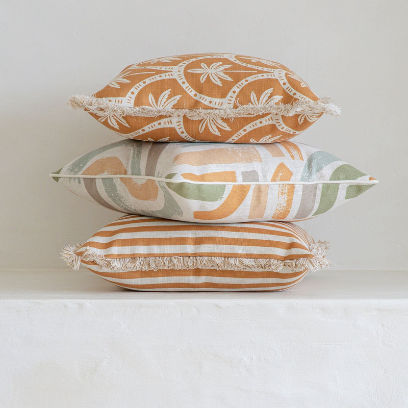 Cushion Cover-Coastal Fringe-Corfu Rust-45cm x 45cm
