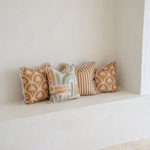 Cushion Cover-Coastal Fringe-Corfu Rust-45cm x 45cm